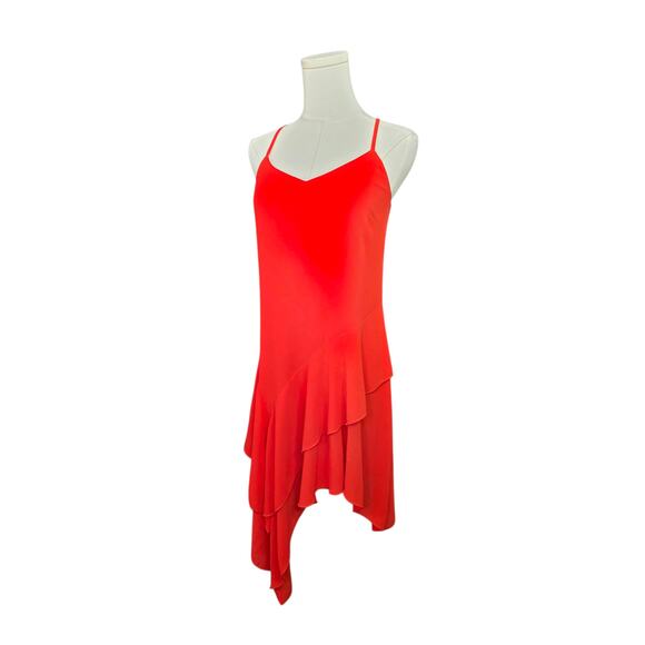 SPEECHLESS Red Tango bottom Ruffle Back Criss-Cross Dress - Picture 1 of 5